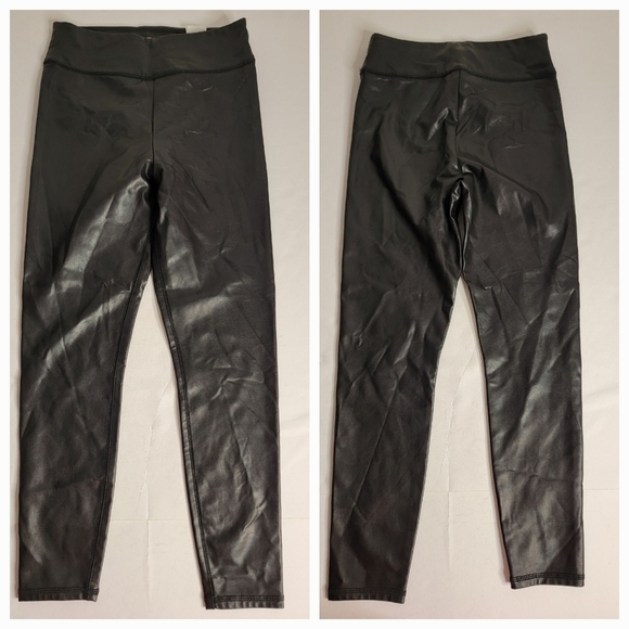Abercrombie and fitch Faux Leather Leggings Pants Medium Black - Picture 1 of 6
